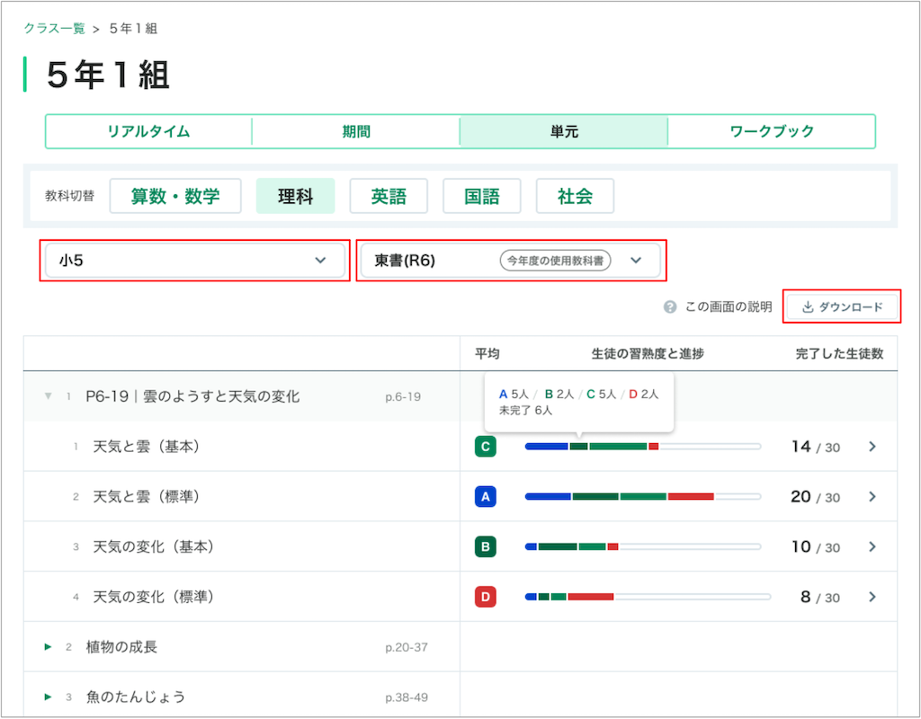 クラス・グループの学習履歴を単元ごとに確認する_3_mark.png